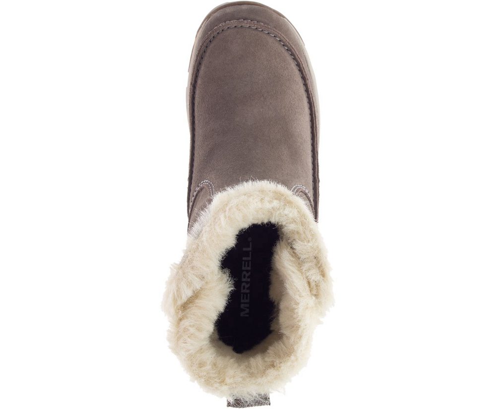 Merrell Støvler Dame - Approach Sage Pull On Polar Waterproof - Beige - STA365918